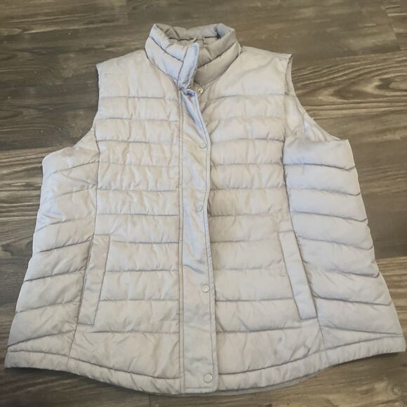 GAP Men’s Winter Industrial Standard Core Super Puffer Vest Jacket Gray Size 2XL - Picture 3 of 12